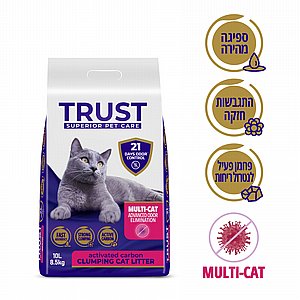 חול טראסט מתגבש בתוספת קרבון מולטי קט 10 ליטר חול טראסט מתגבש בתוספת קרבון מולטי קט 10 ליטר